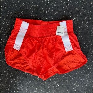 FP Movement by Free People Red Athletic Shorts with White Accent